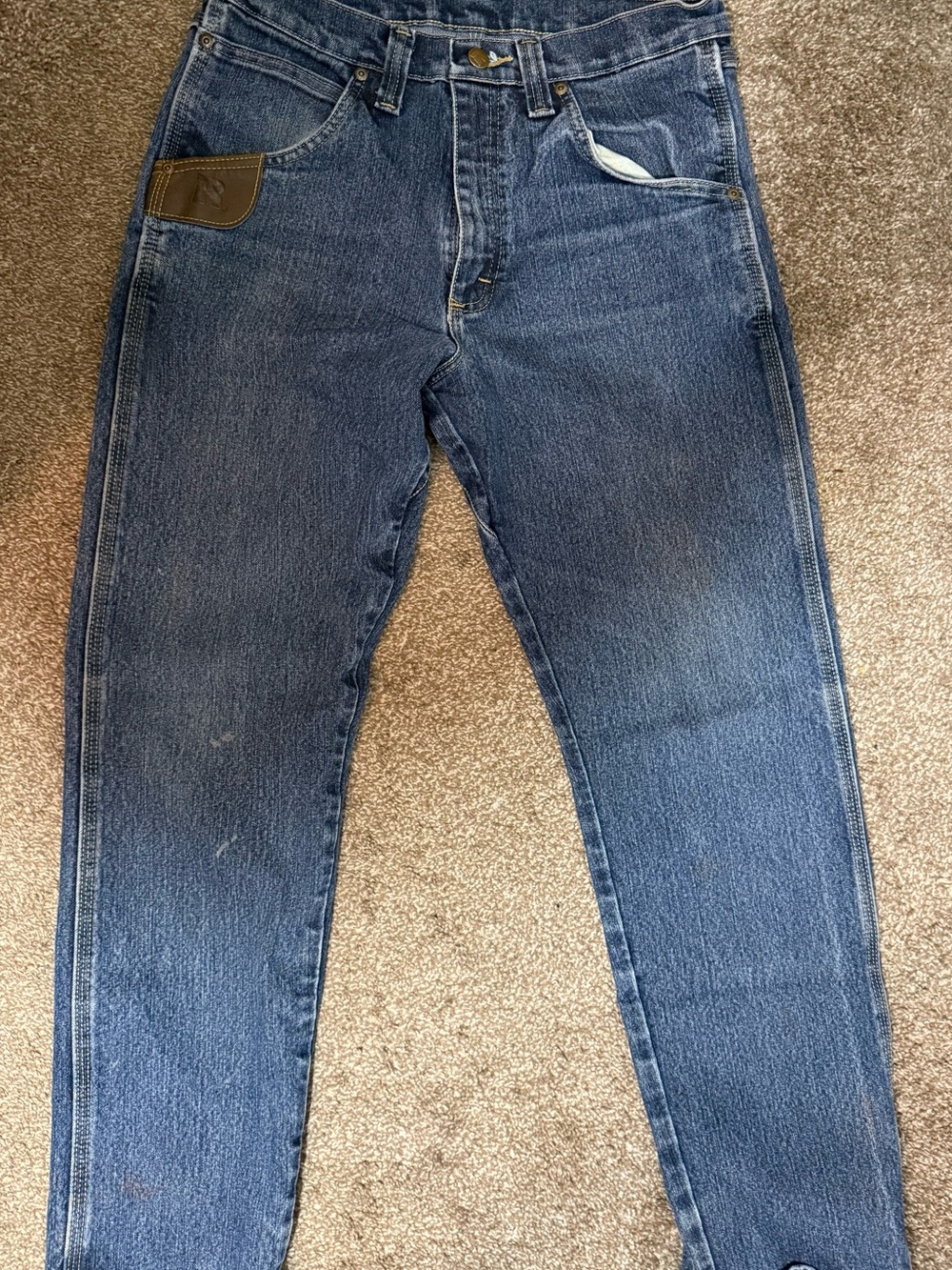 Wrangler Riggs Workwear Utility Jeans 32x30 Relaxed Fit Stretch Denim